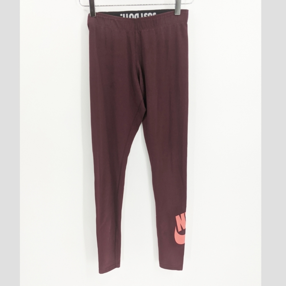 Nike Leg-A-See Purple Logo Full Length Leggings